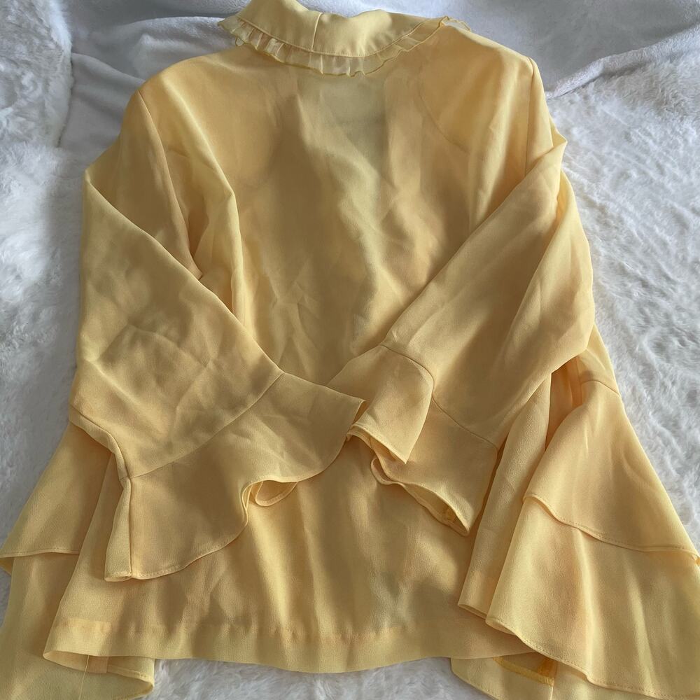 Vintage 3K Fashion Yellow Collared Blazer size 2X - Picture 2 of 3